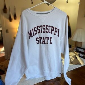 Mississippi State Russell Athletic White and Gray Sweatshirt